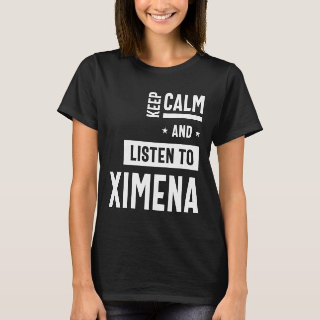 Camiseta Ximena Nombre Personalizado Regalo de cumpleaños (Anverso)