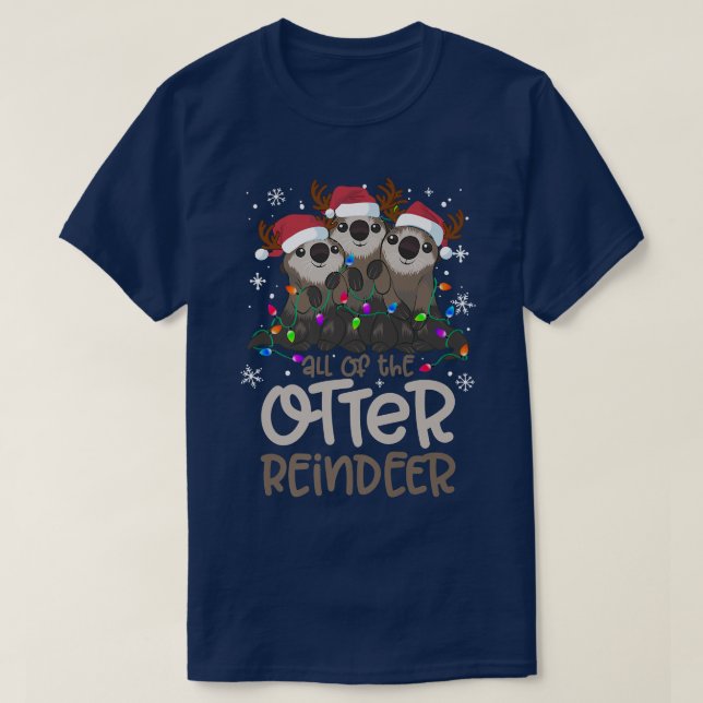Camiseta Xma, el divertido árbol de Navidad de los renos de (Diseño del anverso)