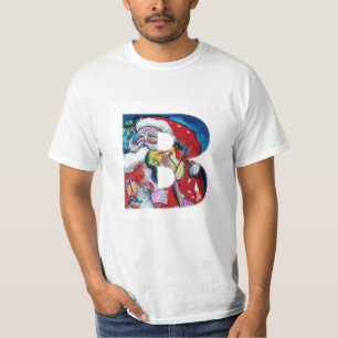 CAMISETA XMAS B CARTA /SANTA CLAUS CON VIOLÍN MONOGRAMA
