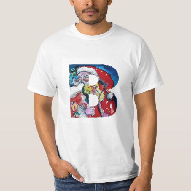 CAMISETA XMAS B CARTA /SANTA CLAUS CON VIOLÍN MONOGRAMA (Anverso)