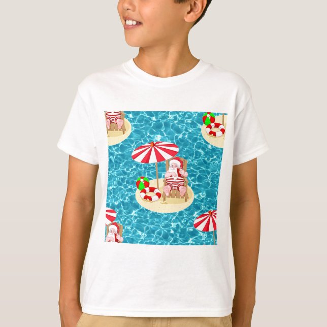 Camiseta xmas beach santa claus (Anverso)