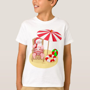 Camiseta xmas beach santa claus