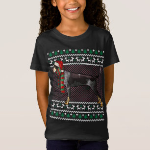 Camiseta Xmas Bluetick Perro perro Santa Hat Fea Navidad