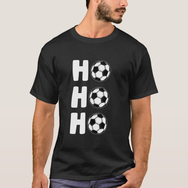 Camiseta Xmas Boys Ho Ho Ho Navidades Jugador de Fútbol Lon (Anverso)
