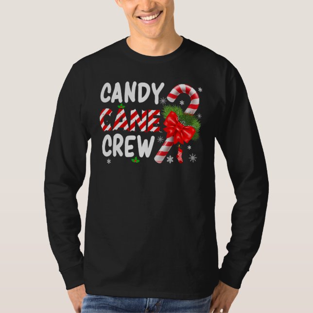 Camiseta Xmas Candy Canes Crew Christmas Candy  Matching Gr (Anverso)
