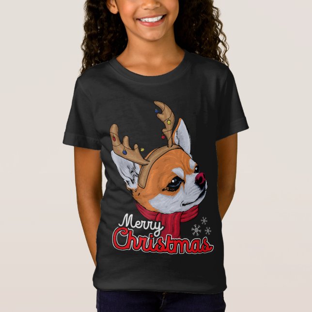 Camiseta Xmas Chihuahua - Perros Mascota de los amantes de  (Anverso)