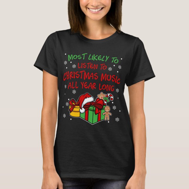 Camiseta Xmas Chistes divertidos y dichos que es muy probab (Anverso)