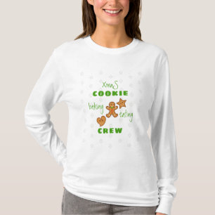 Camiseta XmaS Cookie Baking&Eating Crew-Green texto