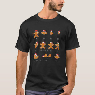 Camiseta Xmas Cookies Santa Hat Fracciones Math Teacher Chr