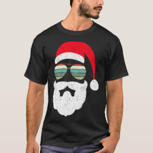 Camiseta Xmas Cool Santa Claus Face With Sunglasses Funny C