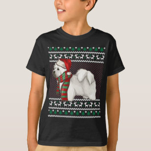 Camiseta Xmas Coton de Tulear Dog Santa Hat Feo Navidades