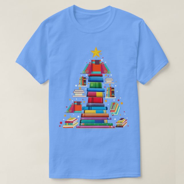 Camiseta Xmas Cute Books Amantes de divertidos libros navid (Diseño del anverso)