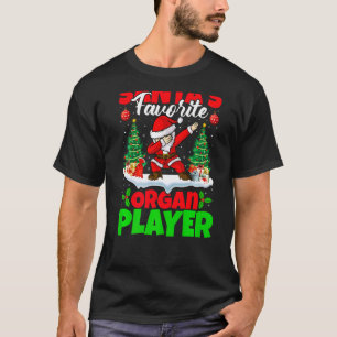 Camiseta Xmas Dabbing Santa S Favorito Orgán Jugador de Nav