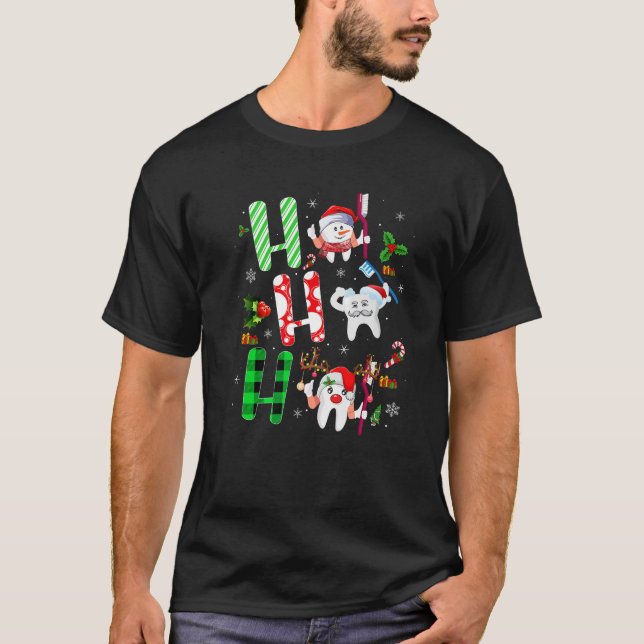 Camiseta Xmas Dental Dental Búfalo Navidades Dentistas (Anverso)