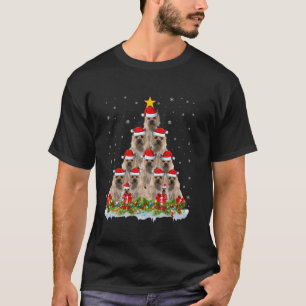 Camiseta Xmas enciende Santa Great Dane Dog Árbol de Navida