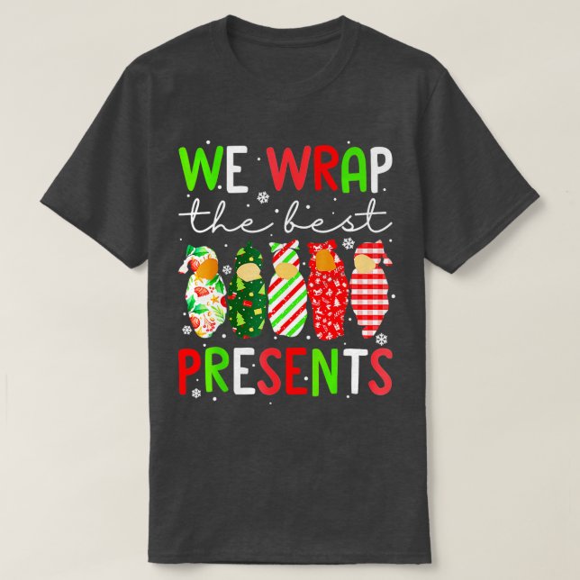 Camiseta Xmas Envolvemos Los Mejores Presentaciones L D NIC (Diseño del anverso)