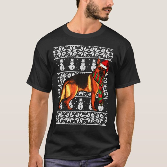 Camiseta Xmas German Shepherd (Anverso)