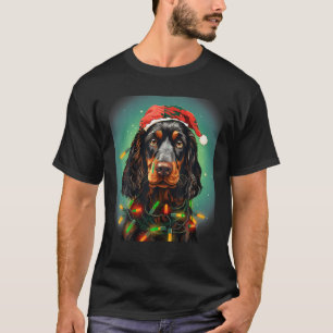 Camiseta Xmas Gordon Setter Dog Navidades enredados