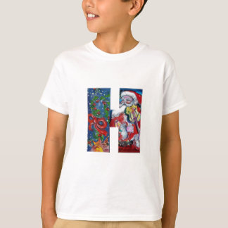 CAMISETA XMAS H CARTA /SANTA CLAUS CON VIOLÍN MONOGRAMA