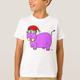 Camiseta Xmas Hippo Niños Camisas
