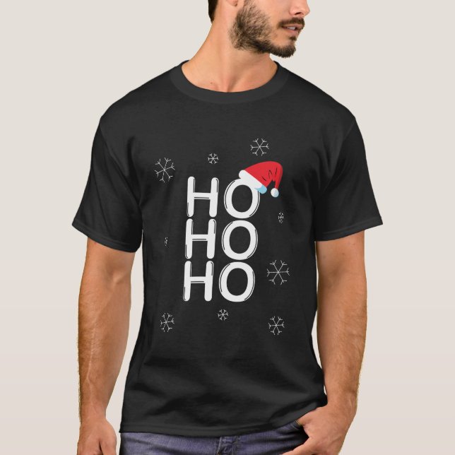 Camiseta Xmas ho ho ho ho ho ho navidades regalo de bienven (Anverso)