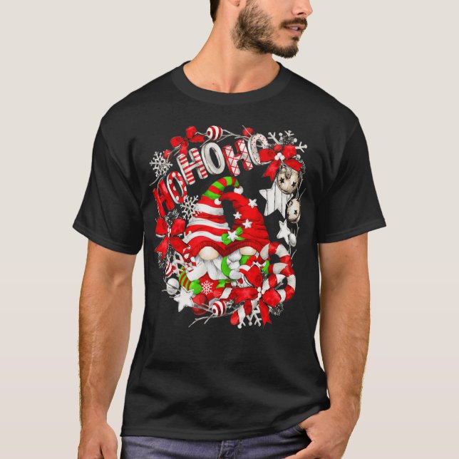 Camiseta Xmas Hohoho Circle Motif For Christmas Lover  Sant (Anverso)