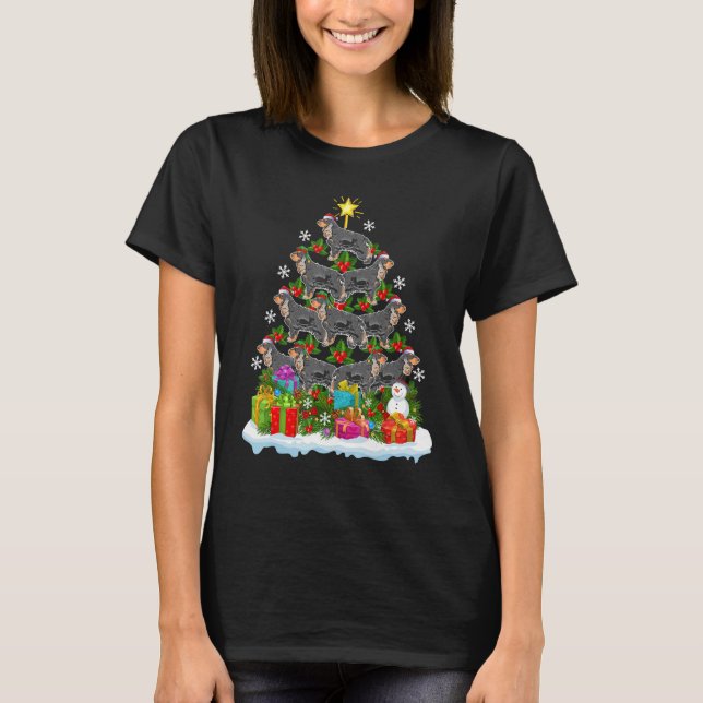 Camiseta Xmas Holiday  English Cocker Spaniel Dog Christmas (Anverso)
