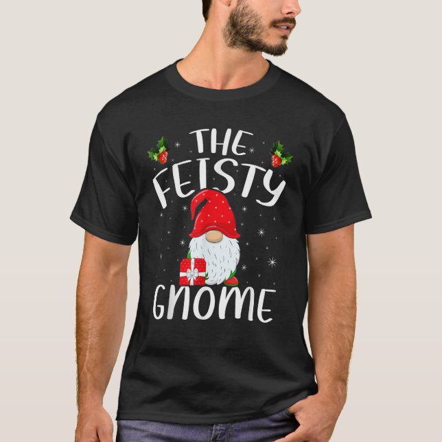 Camiseta Xmas Holiday Family Matching The Feisty Gnome Chri (Anverso)