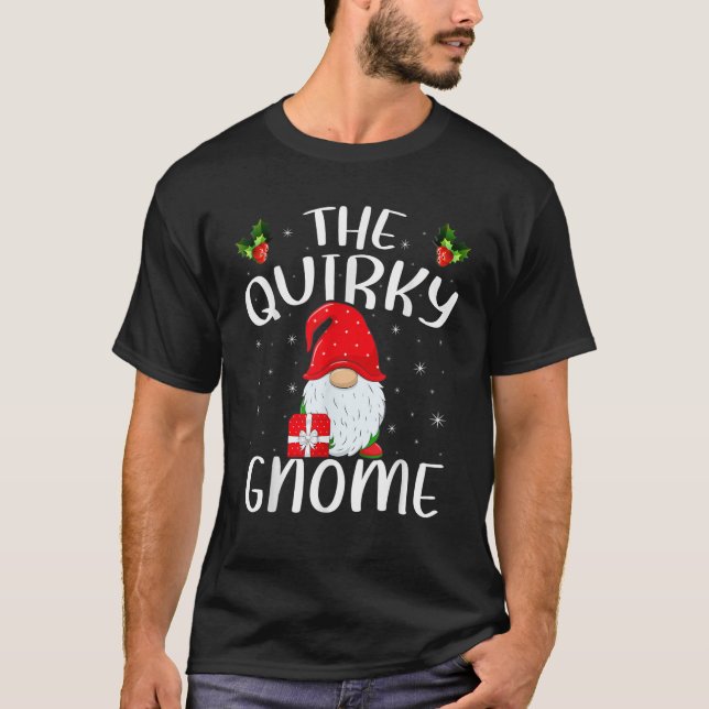 Camiseta Xmas Holiday Family Matching The Quirky Gnome Chri (Anverso)