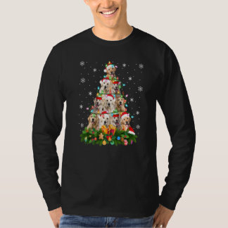 Camiseta Xmas Holiday Lighting Golden Retriever Dog Christm