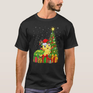 Camiseta Xmas Holiday Santa Caterpillar Christmas Tree  