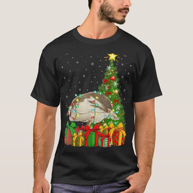 Camiseta Xmas Holiday Santa Guinea Fowl Bird Christmas Tree (Anverso)