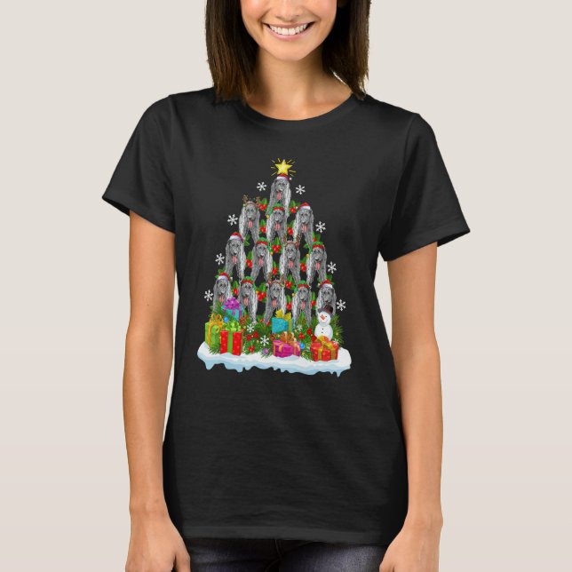 Camiseta Xmas Holiday  Santa Irish Wolfhound Dog Christmas  (Anverso)