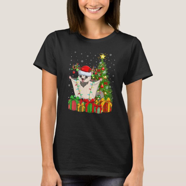 Camiseta Xmas Holiday Santa Sugar Glider Christmas Tree   (Anverso)