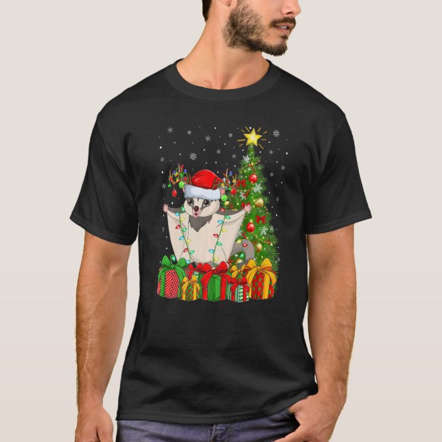 Camiseta Xmas Holiday Santa Sugar Glider Christmas Tree   (Anverso)