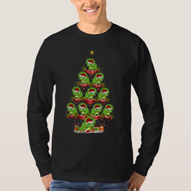Camiseta Xmas Holiday   Santa Triceratops Dinosaur Christma (Anverso)