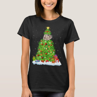 Camiseta Xmas Iluminación coincidiendo divertida inglés Set