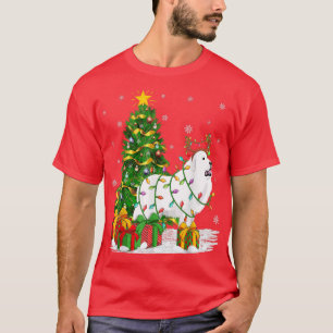 Camiseta Xmas Iluminación de reno coincidente Gran Pirineo