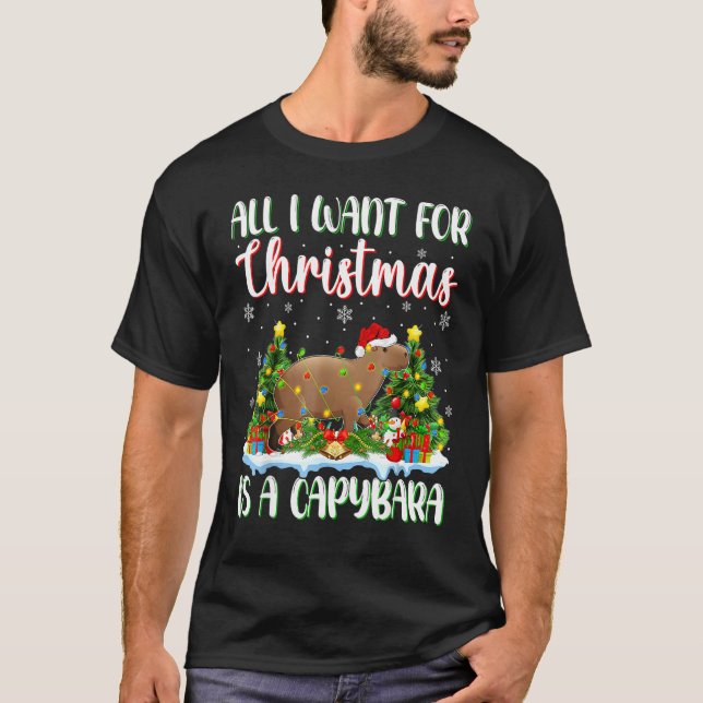 Camiseta Xmas Iluminar Santa Todo Lo Que Quiero Para Los Na (Anverso)