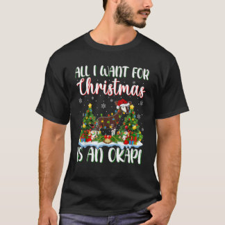 Camiseta Xmas Iluminar Santa Todo Lo Que Quiero Para Los Na