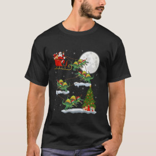 Camiseta Xmas Ilustra Santa Riding Spinosaurus Dinosaur Chr