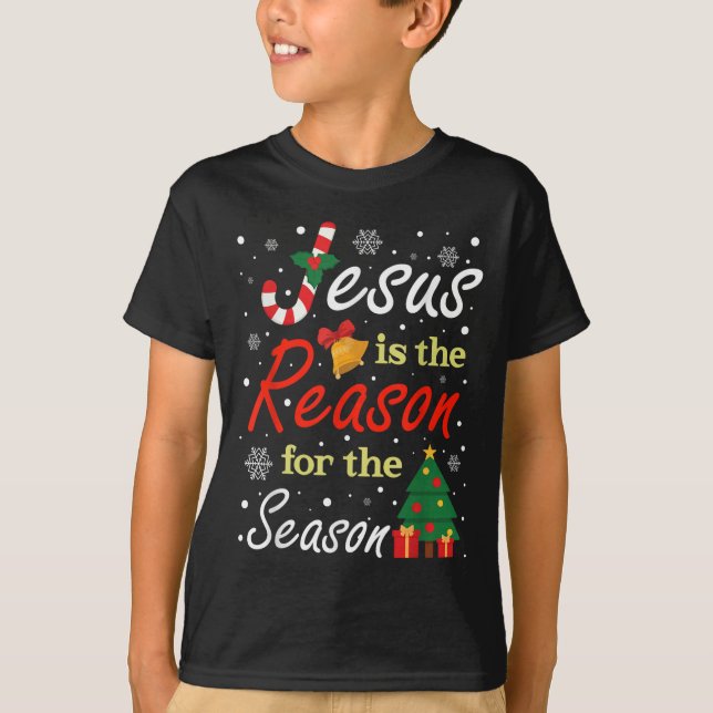 Camiseta Xmas Jesus Is The Reason For The Season Christmas  (Anverso)