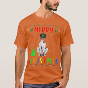 Camiseta Xmas Light German Shorthal de caza de puntero Chri