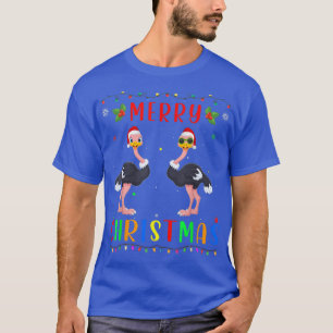 Camiseta Xmas Light Ostriches Diseño Navidades de Coinciden