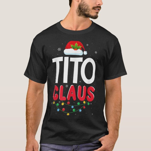 Camiseta Xmas Light Tito Santa Claus Christmas Matching Cos (Anverso)