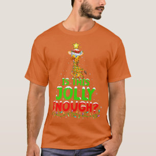 Camiseta Xmas Lighting Is This Jolly Enough Giraffe Christm