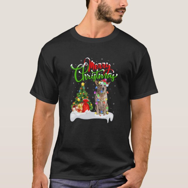 Camiseta Xmas Lighting Matando al Ganado Ganadero Santa Aus (Anverso)
