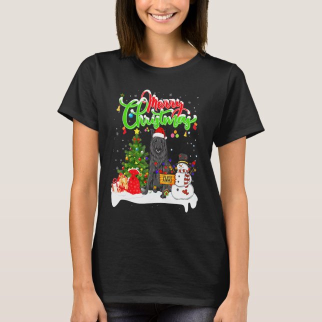 Camiseta Xmas Lighting Mating Perro de perro pastor de Sant (Anverso)