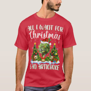 Camiseta Xmas Lighting Santa All I Want For Christmas Is A 
