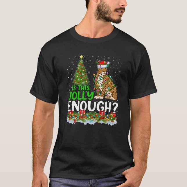 Camiseta Xmas Lighting Tree Is This Jolly Enough Jaguar Chr (Anverso)